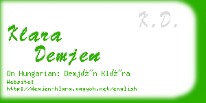 klara demjen business card